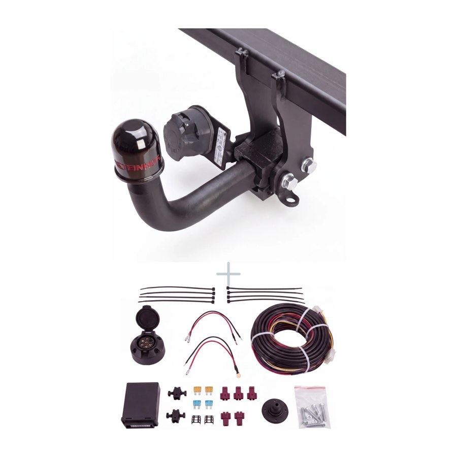Pack attelage col de cygne avec faisceau électrique 7 broches et visserie